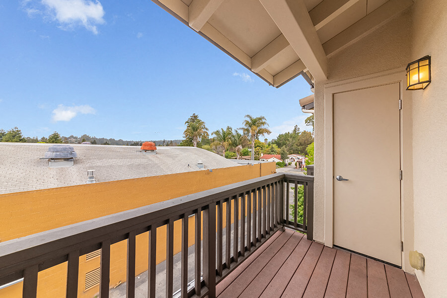 View of balcony l The Breakers in Santa Cruz CA