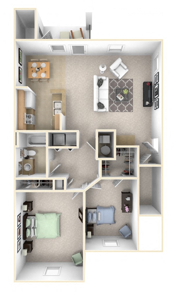 2 Bedroom 1 Bath