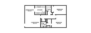 Two Bedroom Floor Plan F