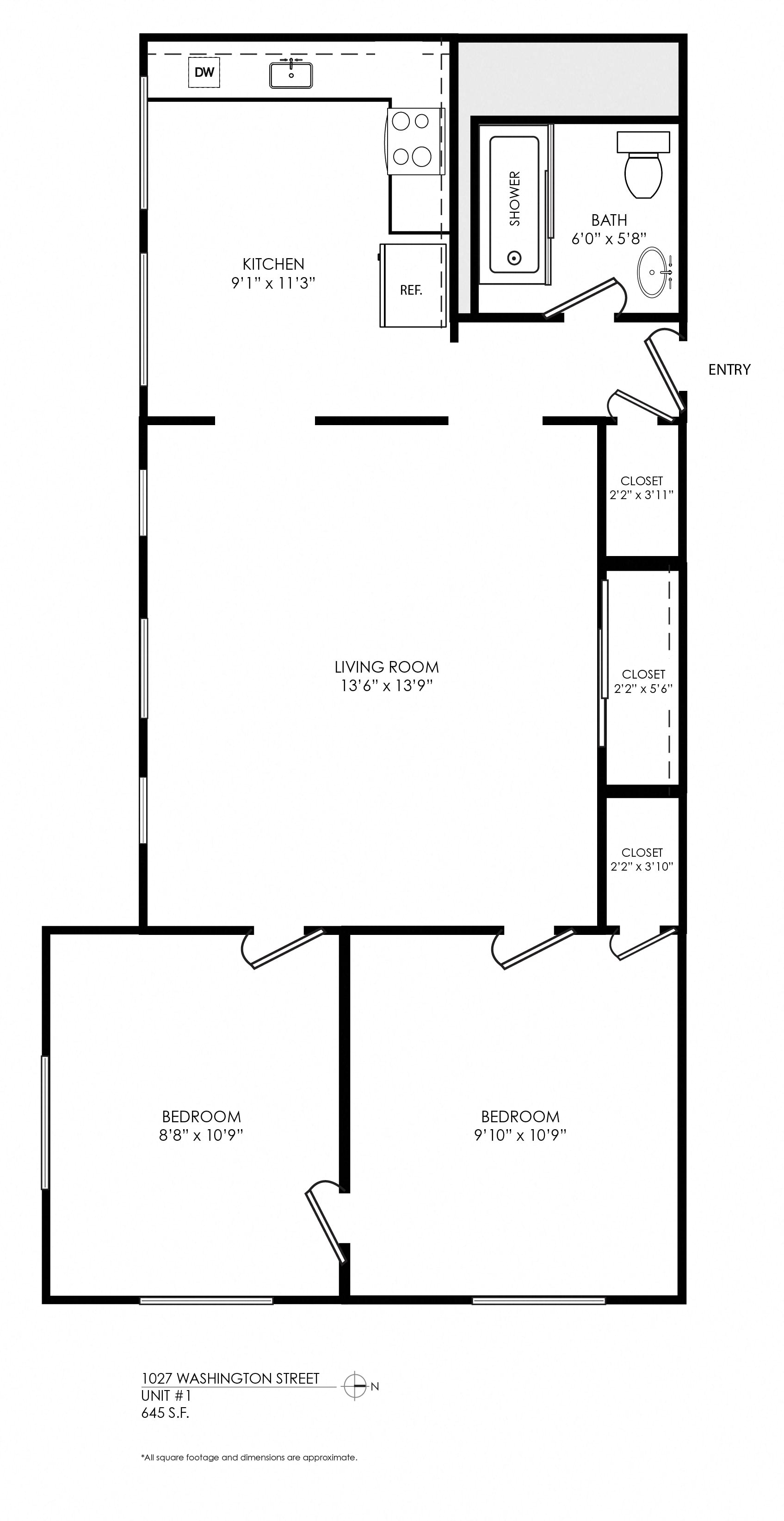 1027 Washington 2 Bedroom apartment for Rent in Denver, CO