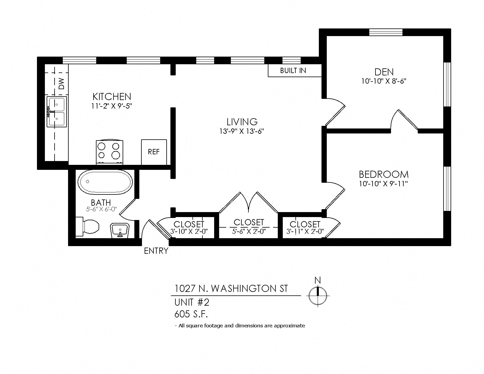 1027 Washington 1 Bedroom + Den for rent in Denver, CO