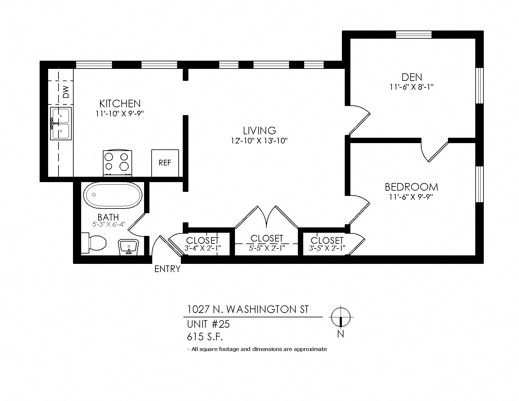 1 Bedroom Den