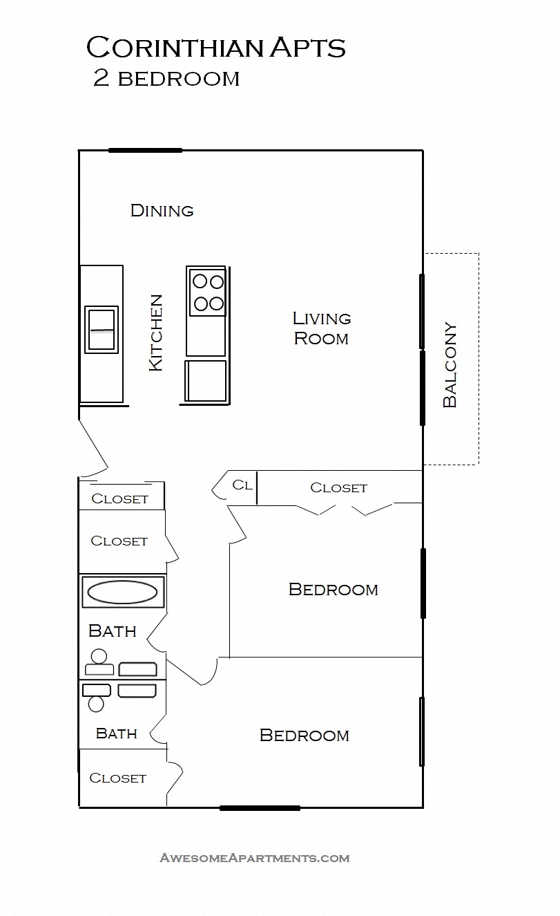Corinthian Apartments floor plan