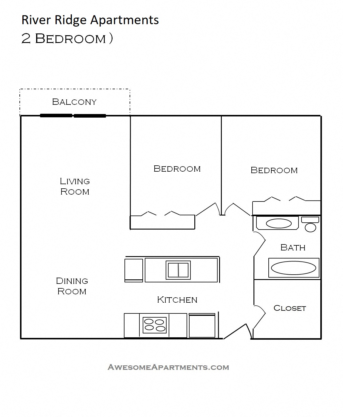 River Ridge Apartments  floor plan