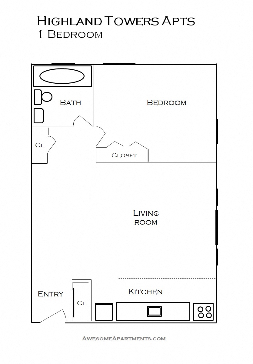 Highland Towers floorplan