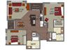 2 Bed 2 Bath Style D1