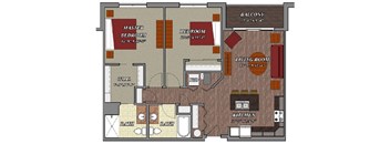 2 Bed 2 Bath Style D3