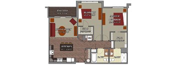 2 Bed 2 Bath Style D4