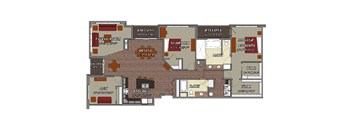 2 Bed 2 Bath Den Style E2