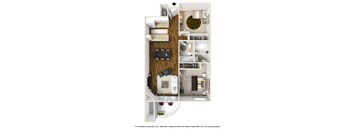 2 Bed 2 Bath Plan A at 430 Kelton, California