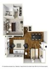 1 Bed 1 Bath Plan C