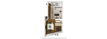 1 Bed 1 Bath Plan A at 430 Kelton, Los Angeles, California