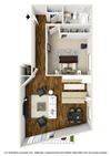 1 Bed 1 Bath Plan A