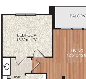 D4 Floor Plan D4 Floor Plan at Berkshire Medical District, Dallas, TX, 75219
