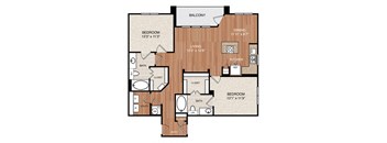 D5 Floor Plan at Berkshire Medical District, Dallas, TX, 75219