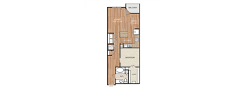 A5 Floor Plan at Berkshire Medical District, Dallas, Texas