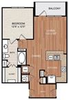 A6 Floor Plan A6 Floor Plan at Berkshire Medical District, Dallas