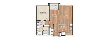 A7 Floor Plan at Berkshire Medical District, Texas
