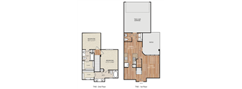 E2 Floor Plan at Berkshire Medical District, Dallas, TX, 75219