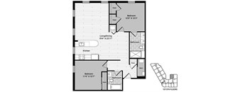 D6 Floor Plan at Gatehouse 75, Massachusetts