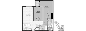 D8 Floor Plan at Gatehouse 75, Charlestown, MA