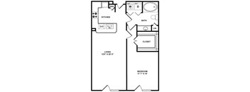 A2 Floor Plan at The Plaza Museum District, Houston