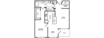 A3 Floor Plan at The Plaza Museum District, Texas