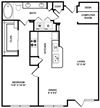 A5 Floor Plan A5 Floor Plan at The Plaza Museum District, Texas, 77004
