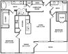 D1 Floor Plan D1 Floor Plan at The Plaza Museum District, Houston, TX, 77004