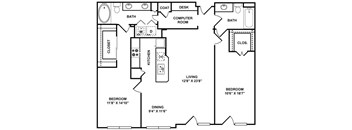 D5 Floor Plan at The Plaza Museum District, Houston