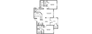 D2 Floor Plan at Stoneleigh on Spring Creek, Garland, TX, 75044