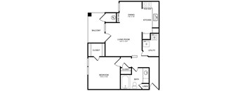 A1 Floor Plan at Highlands Hill Country, Austin, Texas