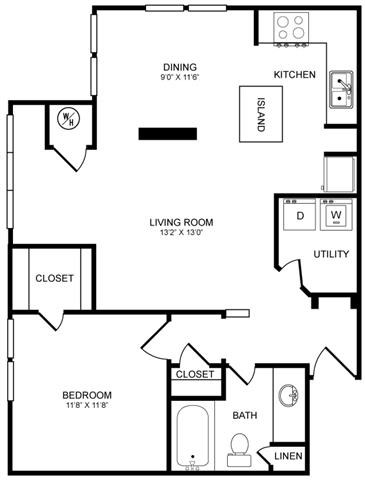 A4S Floor Plan at Highlands Hill Country, Texas, 78745