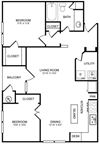 B1 Floor Plan B1 Floor Plan at Highlands Hill Country, Austin, TX, 78745