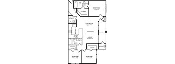 H1 Floor Plan at Highlands Hill Country, Austin