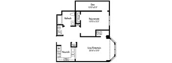 Select homes are ADA accessible apartments featuring Upgraded Kitchen with Granite Counters, Sleek Grey Plank Flooring, Open-Concept, 20-Foot Living Space, King Size Bedroom, Walk-in Closet, Spa Bath, Washer/Dryer, Bonus Den/Home Office and Optional Bay Window