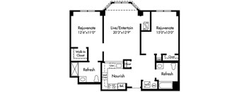 D1 ADA Floor Plan at HighPoint, Quincy, Massachusetts