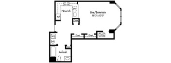 Eff Floor Plan at HighPoint, Quincy, 02169