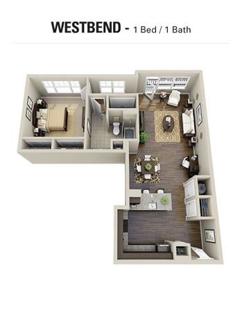 Westbend Floor Plan Westbend Floor Plan at Berkshire Cameron Village, Raleigh, North Carolina