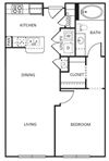 A1 Floor Plan A1 Floor Plan at The Core, Houston, TX, 77007