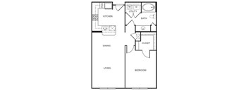 A2 Floor Plan at The Core, Houston, TX