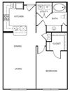 A2 Floor Plan A2 Floor Plan at The Core, Houston, TX