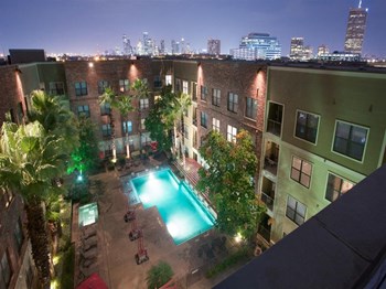 Amenities-Aerial View Of Pool Aerial View Of Pool at The Core, Houston, TX - Photo Gallery 3