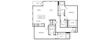 D1 Floor Plan at The Core, Houston