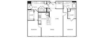 D2 Floor Plan at The Core, Texas