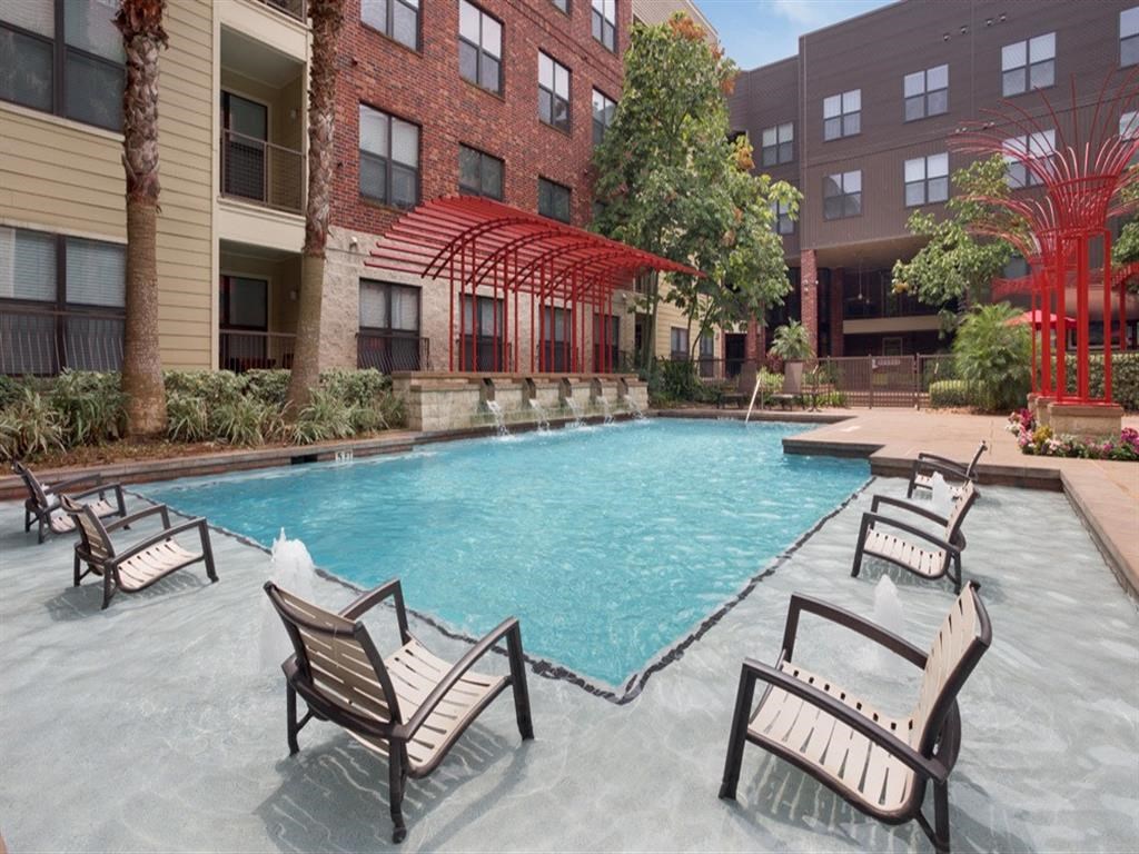 Poolside Relaxing Area at The Core, Texas