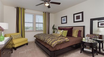 Bedroom With Expansive Windows at The Pradera, Richardson, Texas - Photo Gallery 14