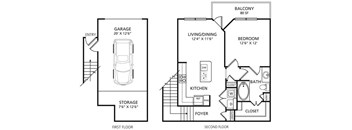 A1 Floor Plan at The Pradera, Richardson, TX