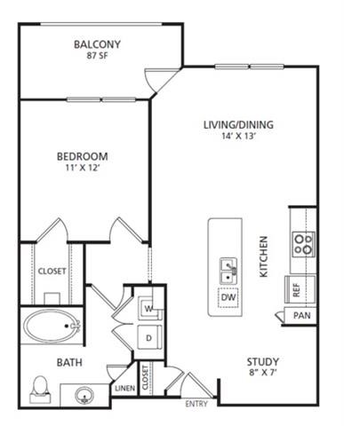A2 Floor Plan at The Pradera, Richardson, 75080