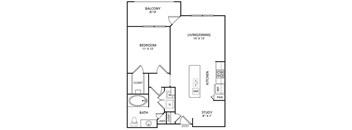 A3 Floor Plan at The Pradera, Richardson, Texas